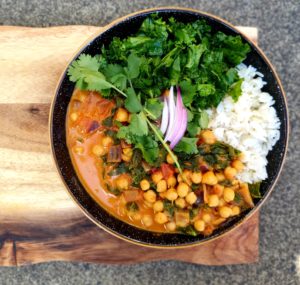 chickpea and kale curry